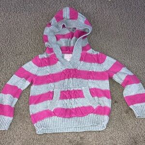 Old Navy Pink and Gray Hooded Sweater size 18 months